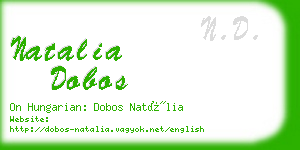 natalia dobos business card